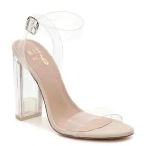 Mix No. 6 LUCEE clear high heel sandals - women's size 7.5